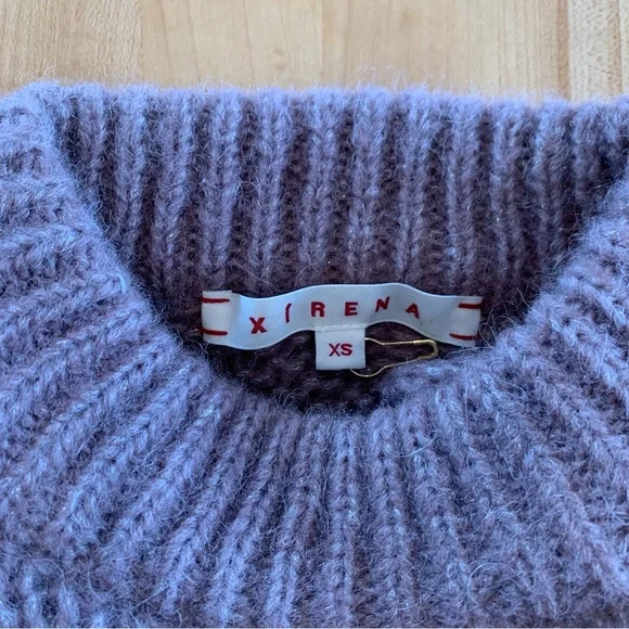 Xirena Sweater Alpaca Blend Knit Mock Neck Pullover Neutral Snowbird Size XS - Picture 7 of 9